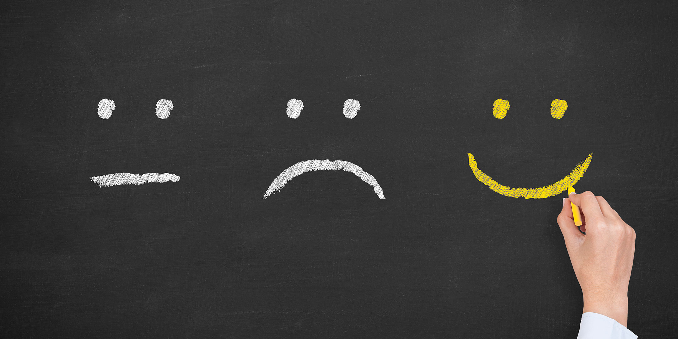 Emotions on chalkboard