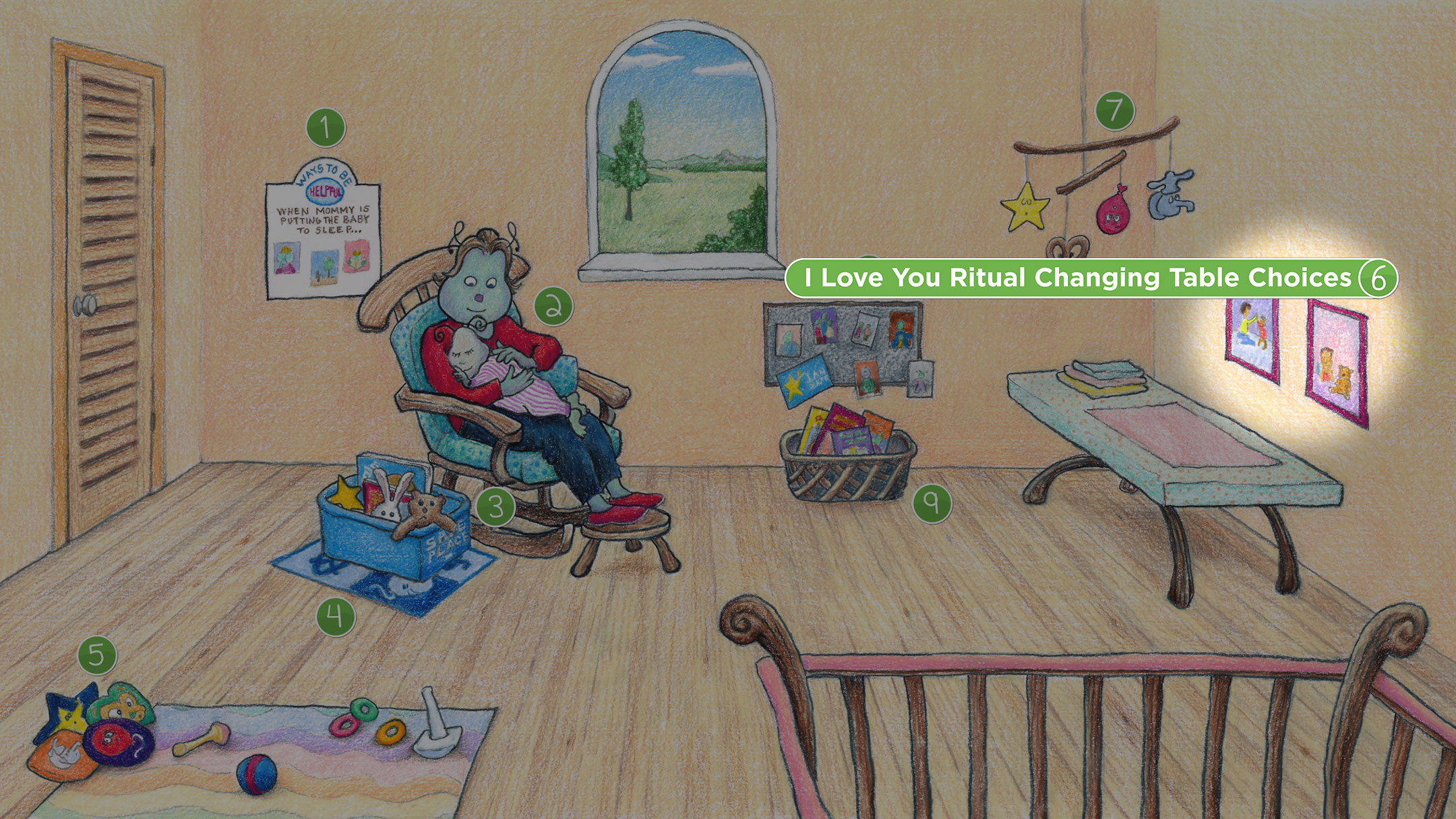 Nursery Room: I Love You Changing Table Choices