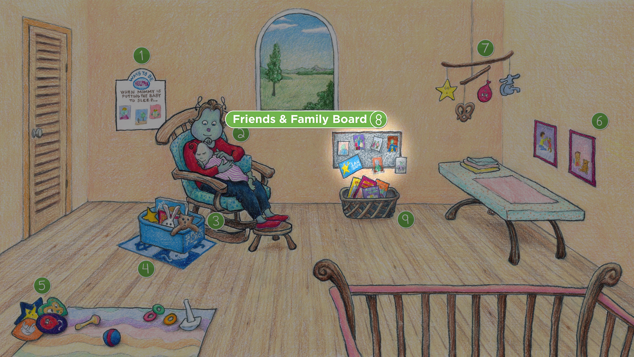 Nursery Room: Friends and Family Board