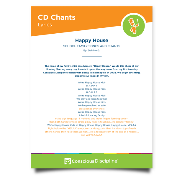 Conscious Discipline Chants: Happy House