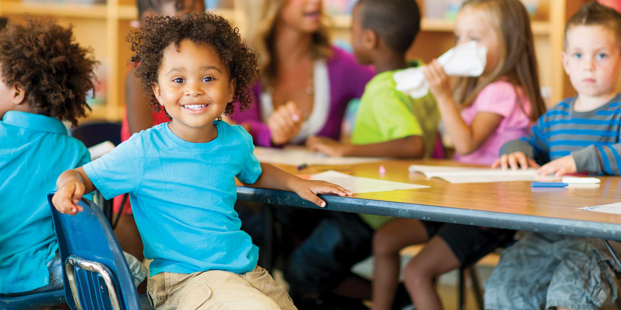 Boy in Classroom